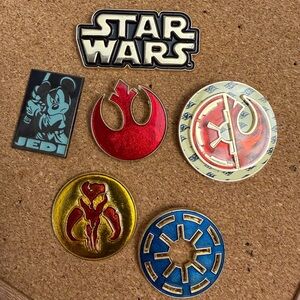 Authentic Disney Star Wars Pin Set of Six